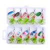 10pcs Spinner Bait Fishing Lure Spoon Feather Saltwater Lure Accessories Treble Hook Metal Hard Lure Wobblers Tackle