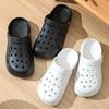 Fashion Summer Hollow Out Closed Toe Beach Sandals Women Lightweight Anti Slip EVA Clogs Slippers Woman Comfort Soft Sole Garden Shoes