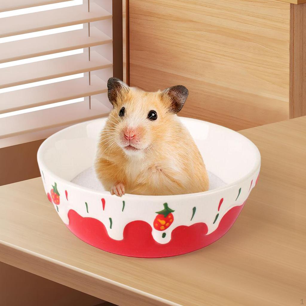 Керамическая миска для еды хомяка, устойчивая к воде мелких животных, тарелка для кролика для шиншиллы