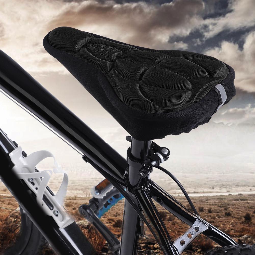 3D Mountain Road Bike Breathable Soft Seat Saddle Cover (Black)