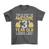 Boys 3rd Birthday T-Shirt Kids Awesome 3 Year Old GIFT Idea Celebration Party