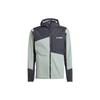 Color Block Outdoor Sports Hooded Rain Jacket Men Jacket Silver Gray Green IP1419