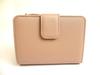 Оригинальный кошелек PRADA Saffiano бежевой кожи, бифолд, компактный кошелек #a849  Восстановленный