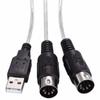 Usb In-Out Midi Cable Converter Pc To Music Keyboard Adapter Cord