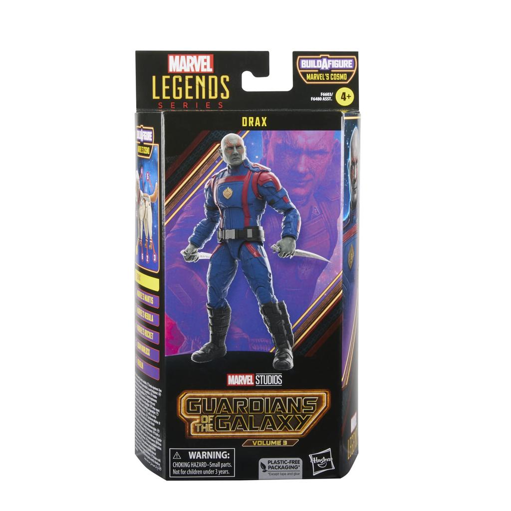 MARVEL Marvel Legends Series Drax, Guardians of the Galaxy Vol. 3 6-inch (15cm) Action Figure, Ages 4 and Up, F6603, Authentic