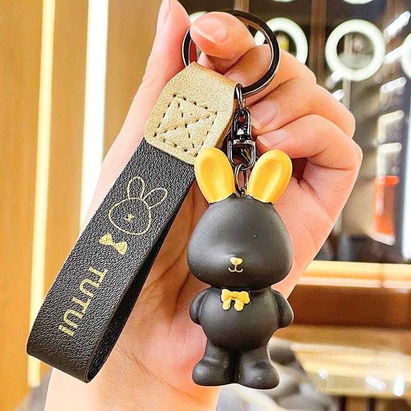 Брелок-бабочка из смолы в виде кролика - милый кулон в виде белого кролика, украшение на сумку для пары, креативные подарочные украшения