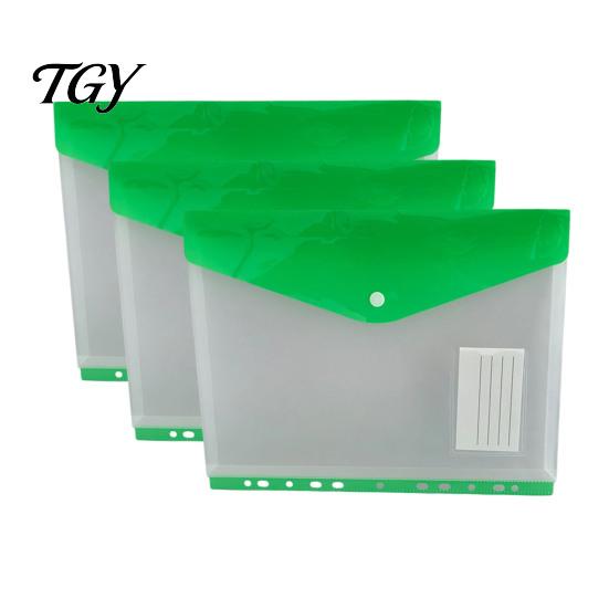 Transparent Mesh Pouch 11 Hole Expanding File Pockets, Reusable PP Document Sleeves, Waterproof Case Organizer Bag for Home Office And School