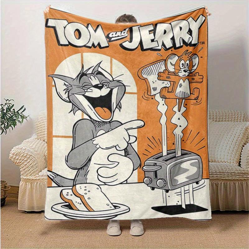 1pc, Tom & Jerry Blanket, Soft Throw for Home Decor, Couch Cover, Travel, Camping, Car, Beach, Office Nap, Perfect Gift for FriendsA047