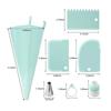 Set(15PCS) Stainless Steel Decorative Nozzle Set Plastic Scraper Flower Bag Cream Spatula Household Baking Tools