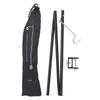 Camping Lantern Stand Aluminum Alloy Foldable Single Hook Lamp Pole with Storage Bag for Camping