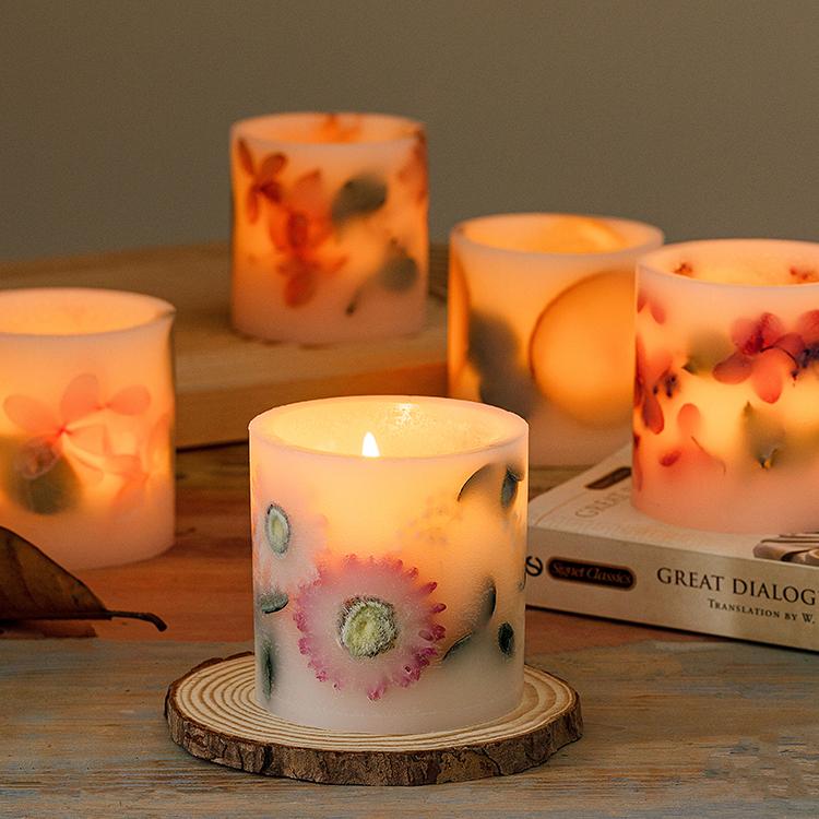 OEM Private Label Scented Candle Round Shape Fruit Fragrance Scented Candles