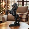 Имитация Лошади Декоративное Украшение Статуэтки Лошадей Имитация Фигурки Лошадей Черно-Белая Коллекционная Скульптура для Любителей