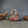 Hand-woven Genuine Leather Color-blocked Shell Bag Hand-held Crossbody Women's Bag
