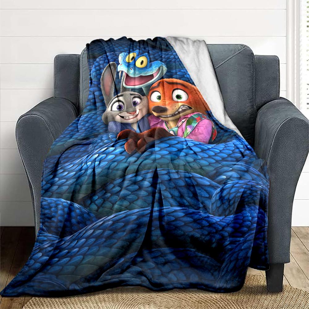 1Pc Zootopia Teamwork Triumphs Blanket Soft And Comfortable Casual Warm Camping Travel Christmas Halloween Xmas Gift M924512