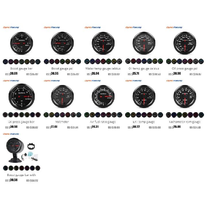 Dynoracing Автомобильный 2" 52 мм 40-140 Градусов Датчик Температуры Масла 7 Цветов Светодиодный Измеритель Температуры Масла Высокоскоростной Мотор С Датчиком BX101490