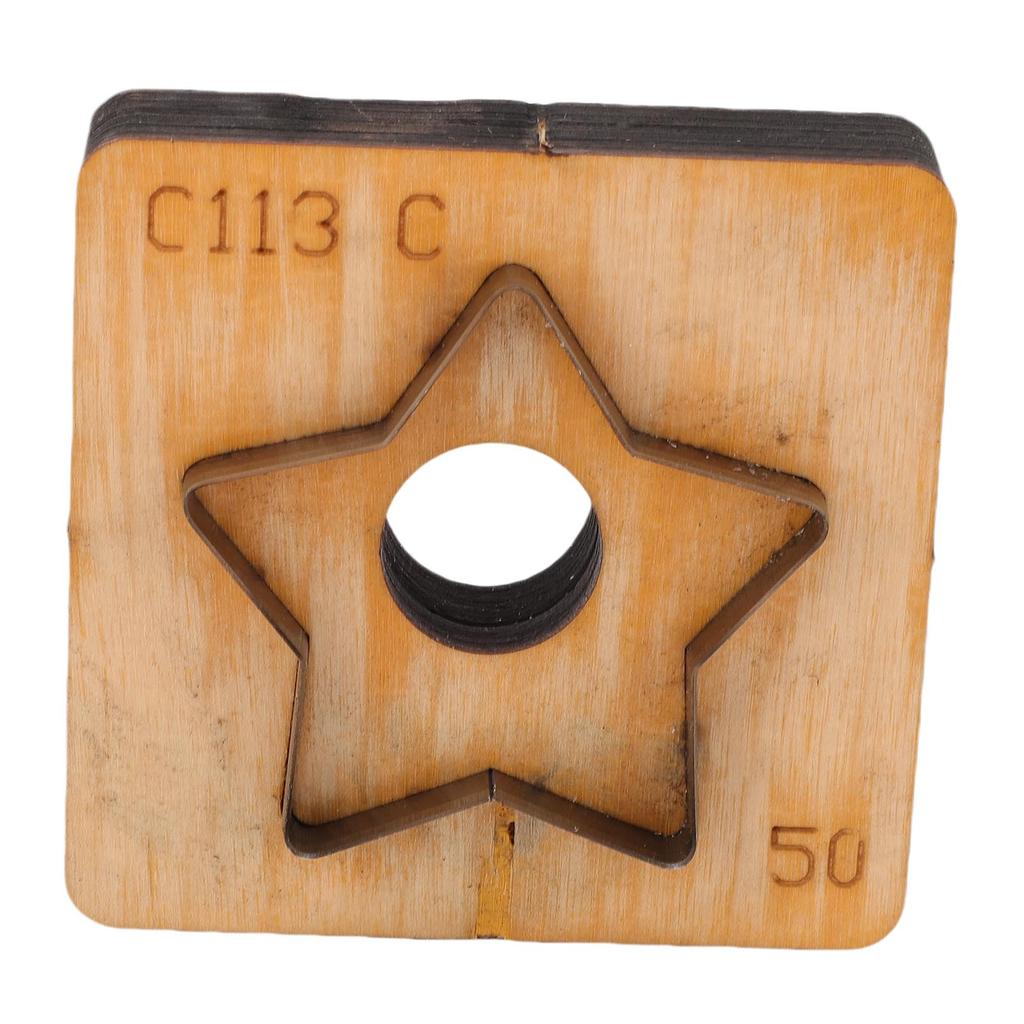 Звезда Кожаный режущий штамп Деревянная основа Острое стальное лезвие Многофункциональный кожаный вырубной пресс для поделок, декора