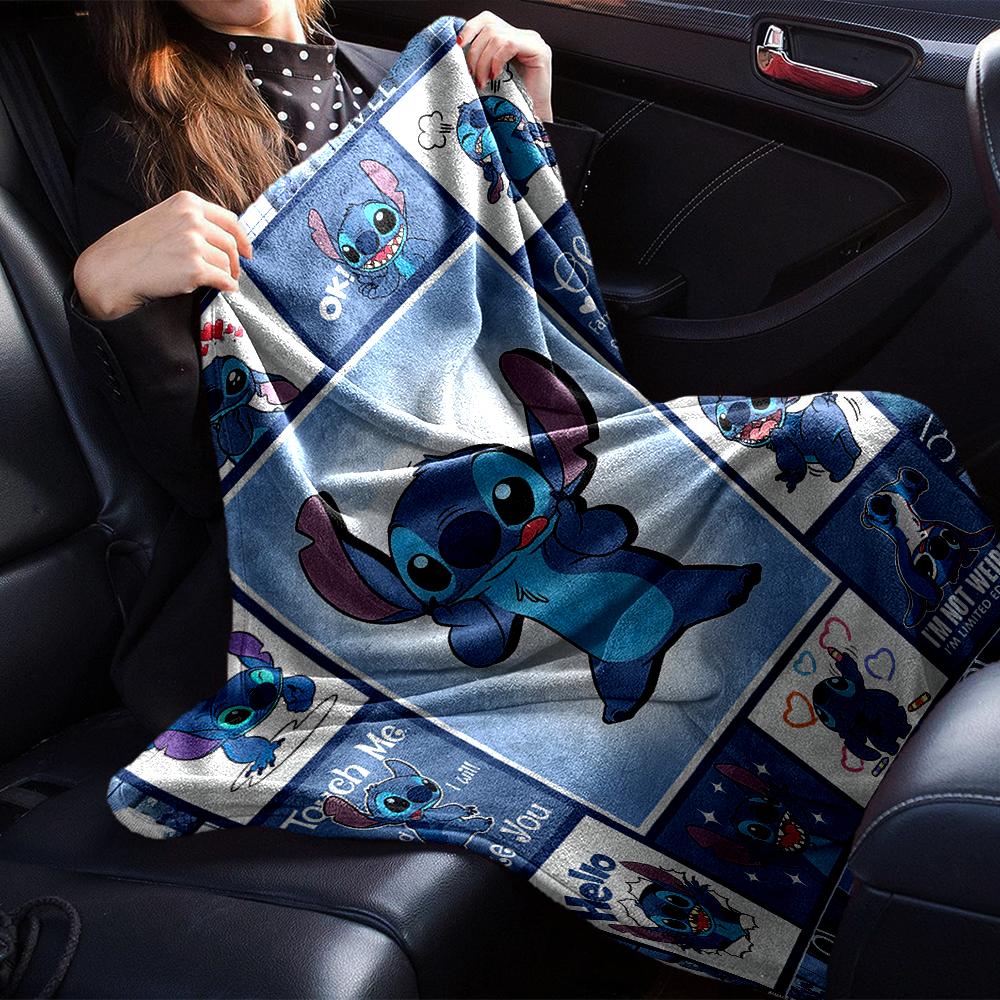 Stitch'S Quirky Collage Blanket Soft Throw Blanket For Home Bedroom Bed Sofa Travel Office Solid Christmas Blanket