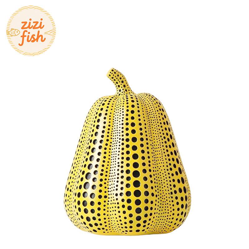 Colorful Polka Dot Pumpkin Sculpture Multiple Styles Pumpkin Handicraft Desktop Resin Ornaments Modern Home Decor Accessories