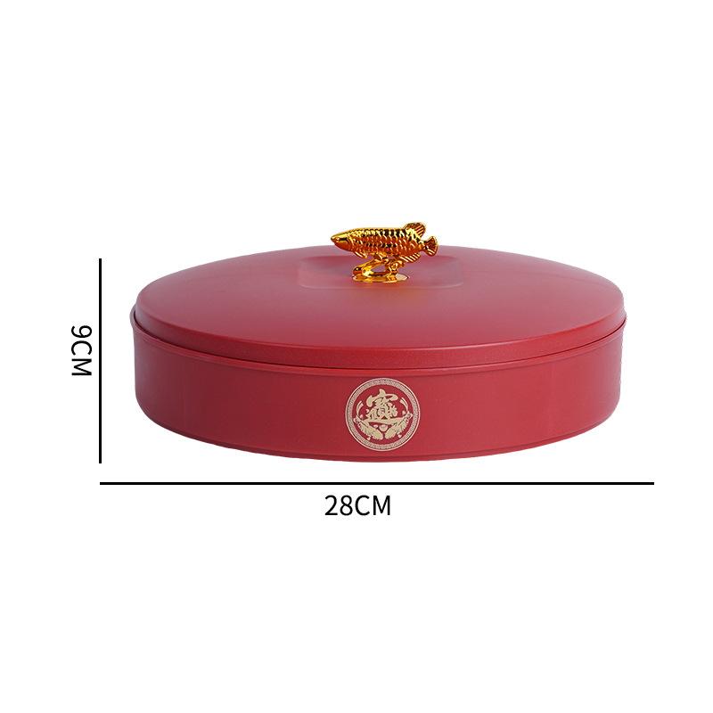 2025 Новогодний поднос для закусок в винтажном китайском стиле Простая коробка для хранения конфет, орехов, печенья, десертов, украшения для обеденного стола