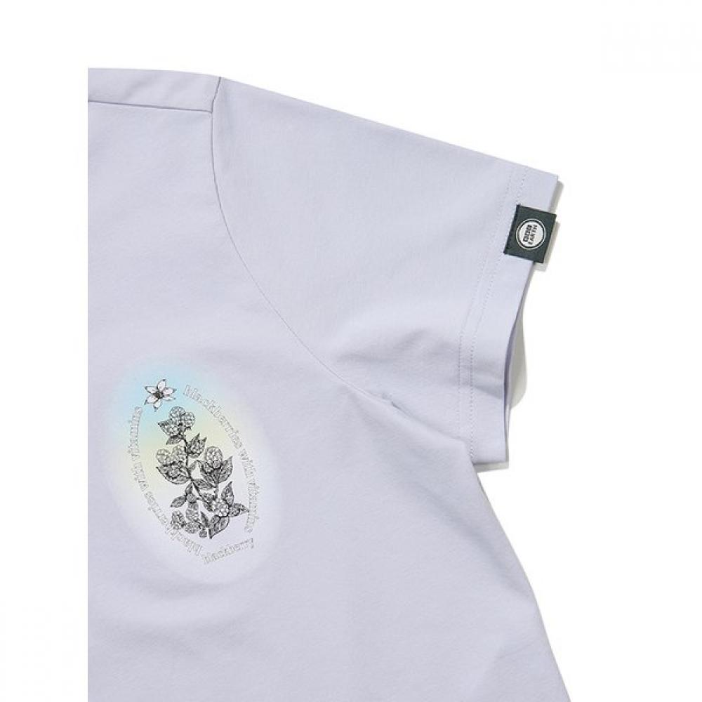Bbc EarTh GradienT ArTwork ShorT Sleeve T shirT Lilac