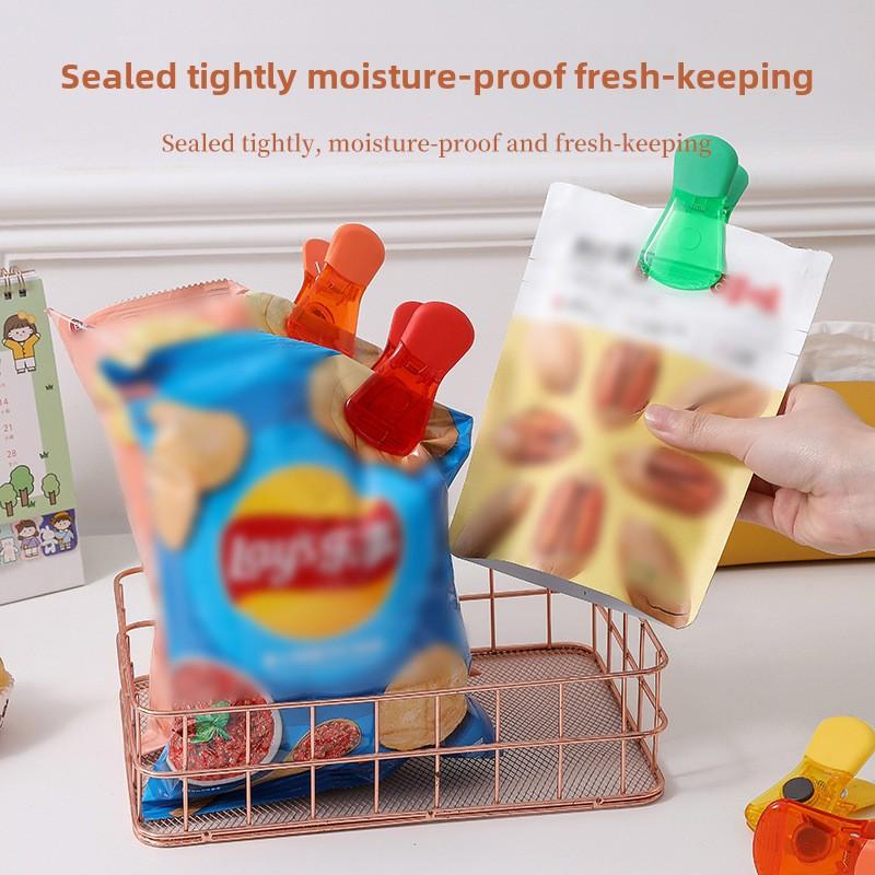 Airtight Food Storage Clips, Magnetic Refrigerator Food Clips for Snacks, Chips and Bags