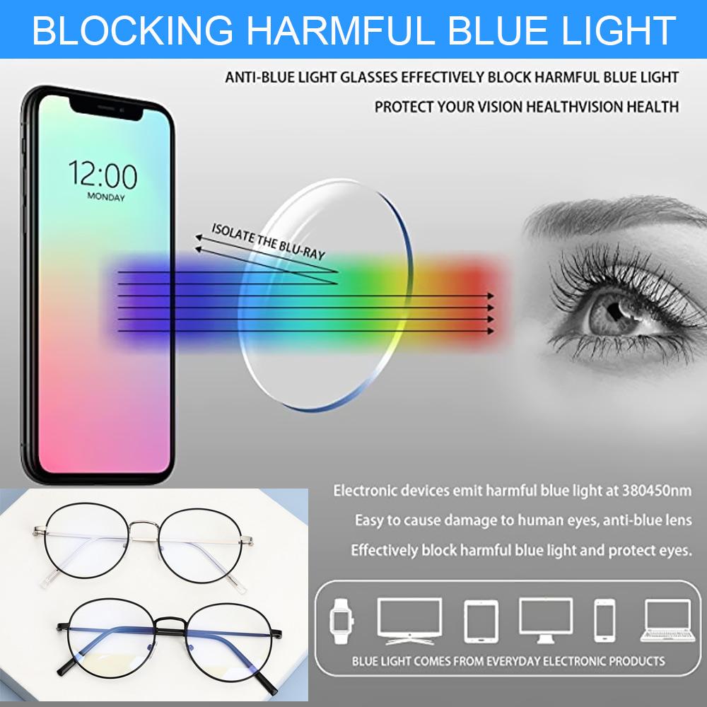Eye Protection Anti-Blue Light Glasses Ultra Light Frame Computer Goggles Oversized Eyeglasses