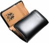 Black Trifold Wallet Trifold Wallet Genuine Leather Cordovan Horseskin Horse Leather Compact Wallet Mini Wallet Thin Small Wallet Wallet Black
