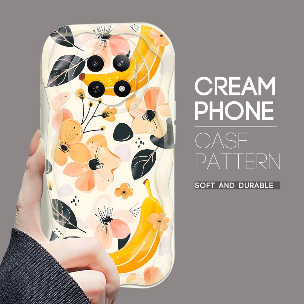 Мультяшный узор кремовая текстура чехол волнистый край мягкий силиконовый чехол для телефона OPPO Reno Realme OnePlus Vivo