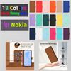 18 - Color PU Leather Phone Wallet Case for Nokia Series.HMD Fuison,HMD Pulse,HMD Skyline,Nokia 6.3,C02,C10,C12,C20,C22,C30,C32,G10,G11,G20...