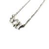 Les Trésors De Lily [N7070] - Silver Gray 'Stars' Steel Necklace