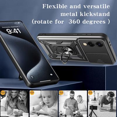 Ударопрочный чехол-подставка для Samsung Galaxy S25 FE A17 5G S24 Ultra S25 Plus S23 S22 S21 A16 A36 A56 A55 A35 A15