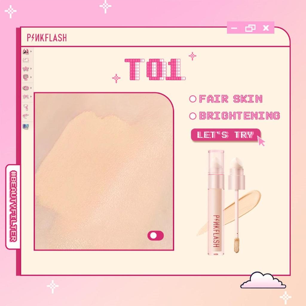 PINKFLASH HD безупречный консилер для лица, водостойкий BB-крем с полным покрытием, дышащая жидкая основа, основа для макияжа, женская косметика