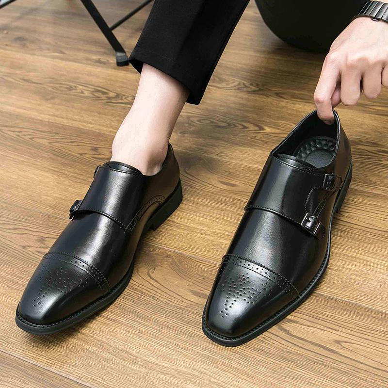 2025 New Oxford Dress Shoes Classic Business Formal Shoes Man Banquet Wedding Shoes Office Men Luxury Quality Brown Derby Shoes