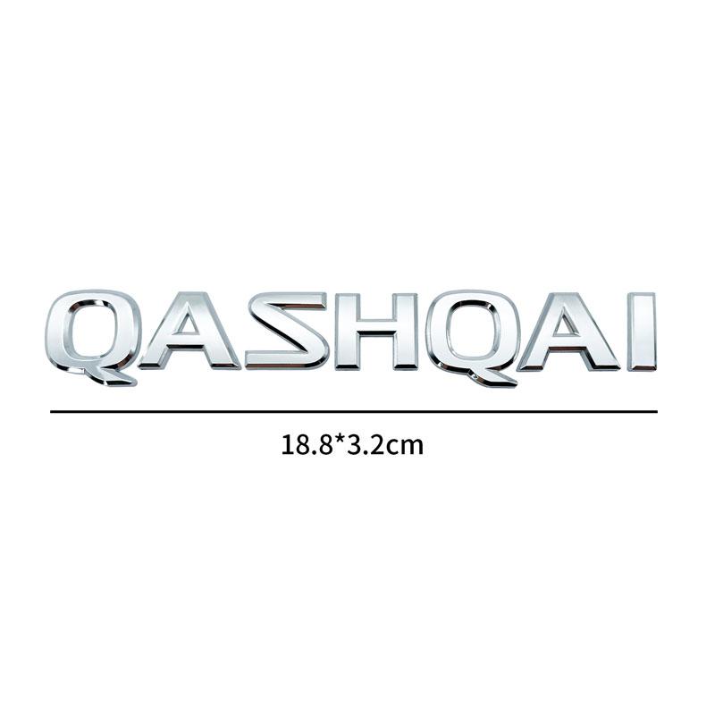 Новая 3D наклейка на кузов автомобиля из АБС-пластика, логотип с буквой QASHQAI, эмблема на задний багажник автомобиля, автоаксессуары