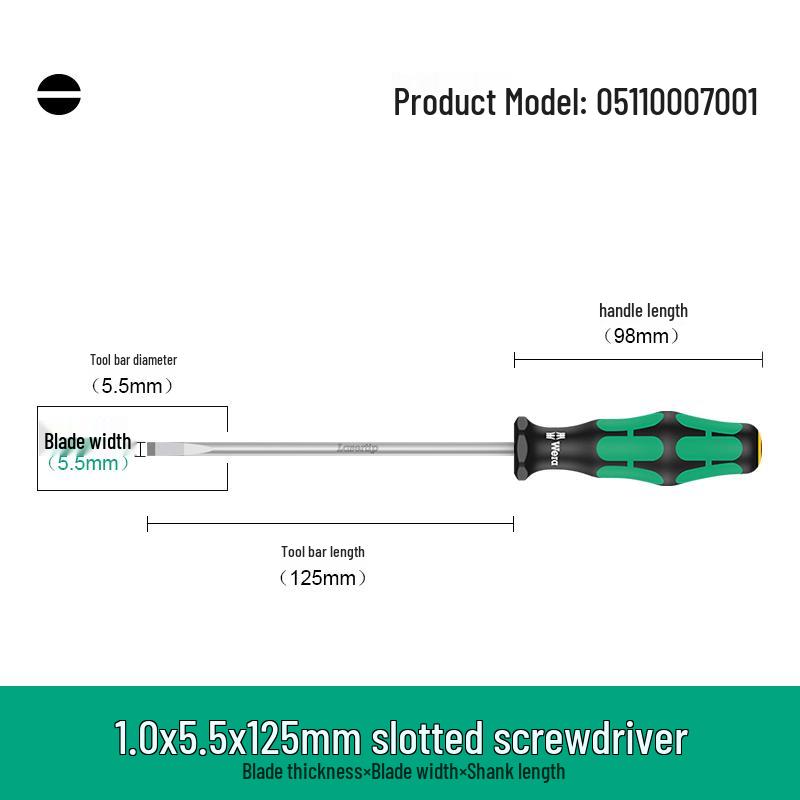 Набор отвёрток Wera Нескользящие Phillips 350 и Шлицевые 335 - Высокая твёрдость, Импортный инструмент.