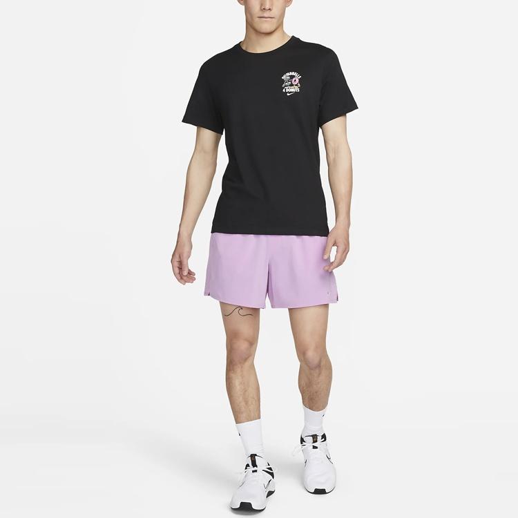 NIKE DRI-FIT Dumbbell Donut Short Sleeve 'Black' Men's FD0139-010