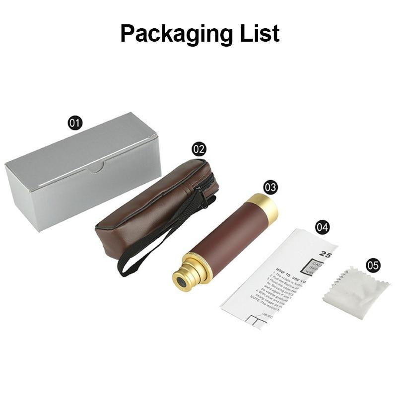 25x30 Ретро пиратский монокулярный телескоп, инструменты для подзорной трубы, водонепроницаемый карманный мини-портативный бинокулярный прицел для просмотра игр, путешествий, пешего туризма, охоты