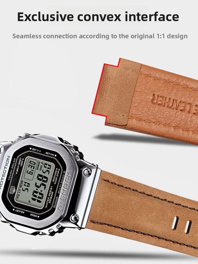 DW-5600 Матовый Ретро Натуральная кожа Ремешок для часов 24 мм Для Casio G-SHOCK DW5600 GW-5000 GW-M5610 Мужские Ремешок Браслет аксессуары