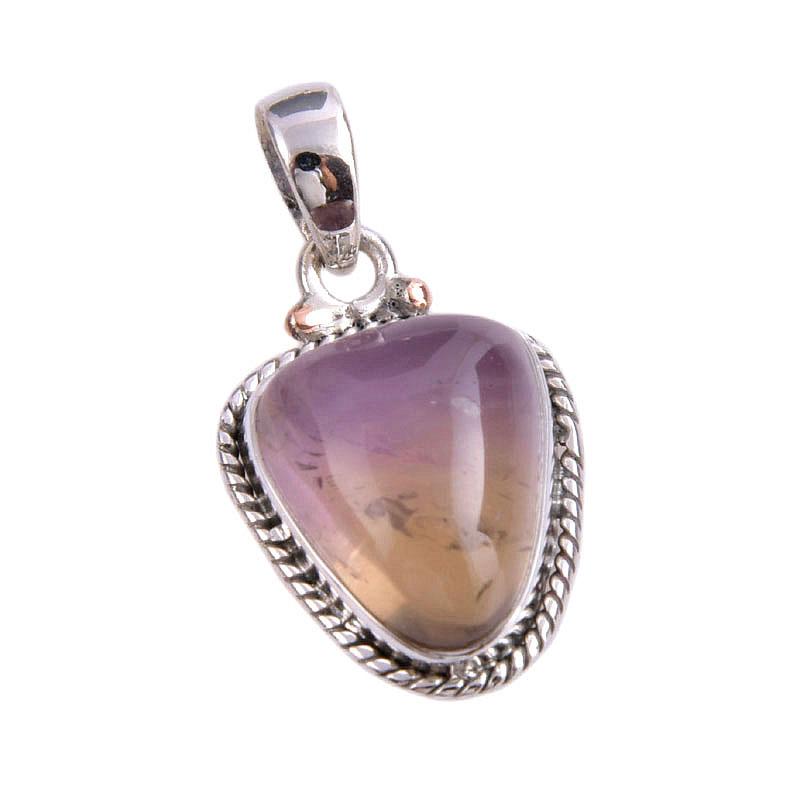 Ювелирный кулон ручной работы из натурального серебра 925 пробы с натуральным аметрином, 1,25 дюйма, O3H13