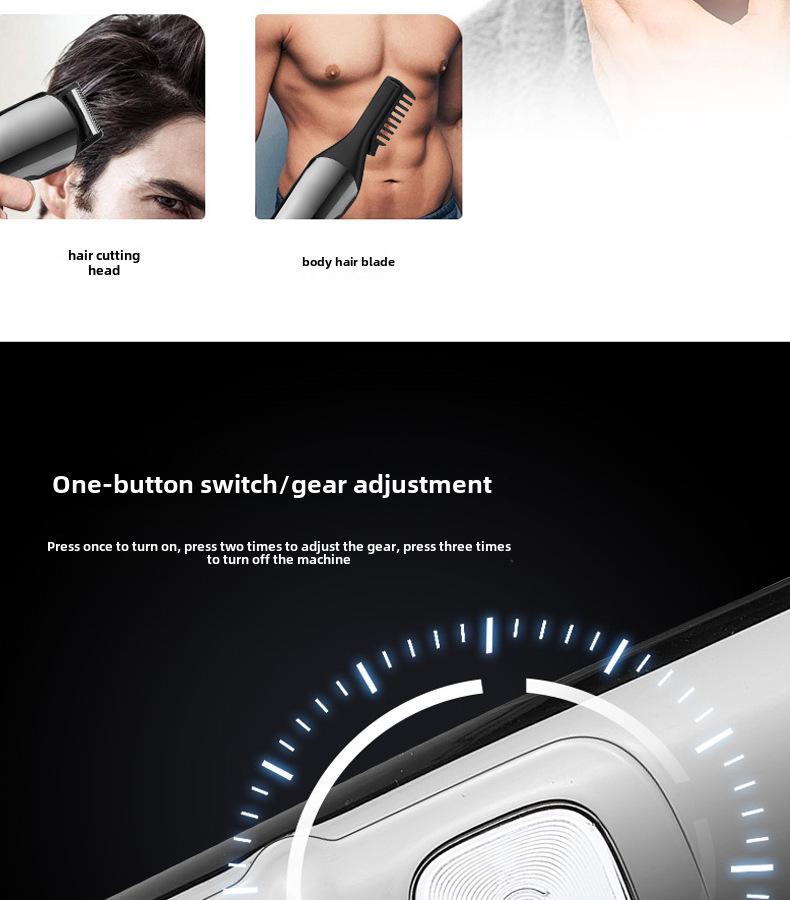 Набор для стрижки волос с аккумуляторным ЖК-дисплеем и моющейся бритвой для карвинга