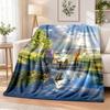Frieren Beyond Journey's End Flannel Throw Blanket Soft Warm Cozy For Sofa Bed Indoor Home Bedroom Use