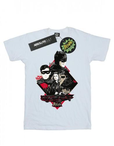 DC Comics Mens Batman TV Series Character Skyline T-Shirt