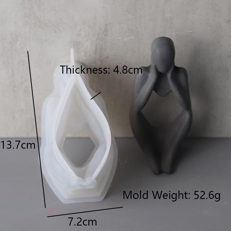 Three-Dimensional Crystal DIY Silicone Mould for Making Human Body Meditation Epoxy Resin and Concrete Casting MIT