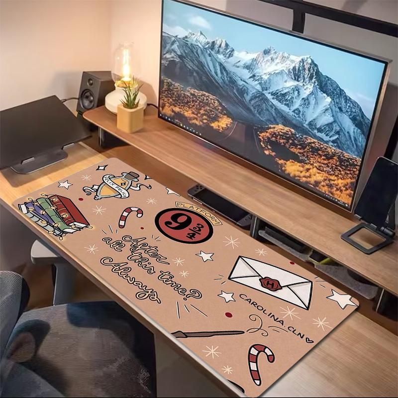 Harry Potter Print Cushion Non-slip Laptop Tablet Big Mousepad XXL Mat Mini PC Playmat With Lock edge