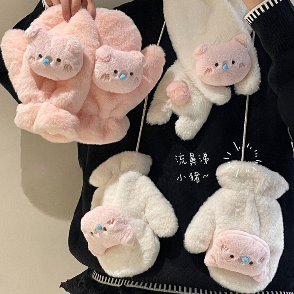 Thicken Windproof Cross Scarf Plush Neck Warmer New Neckerchief Wrap  Winter