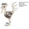 Realistic Animal Skeleton Halloween Rooster Statue, Resin Chicken Bone Figurine for Yard Lawn, Life Size Spooky Outdoor Garden Decor Haunted