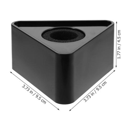 EXCEART Interview Microphone Flags, ABS Injection Molded Triangle Microphone Flags for Advertising and Image Enhancement, Set of 2 (Black)