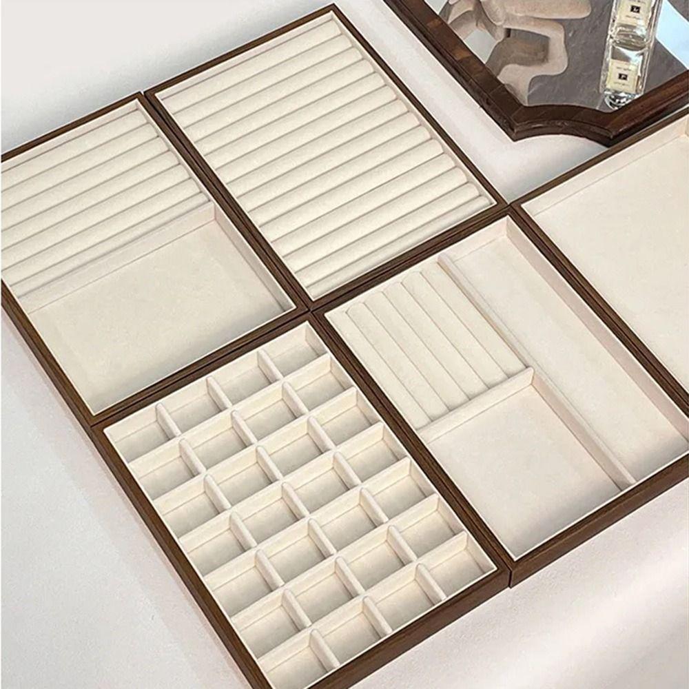 Многосекционный деревянный поднос для ювелирных изделий, высококачественный органайзер для ожерелий, туалетный столик