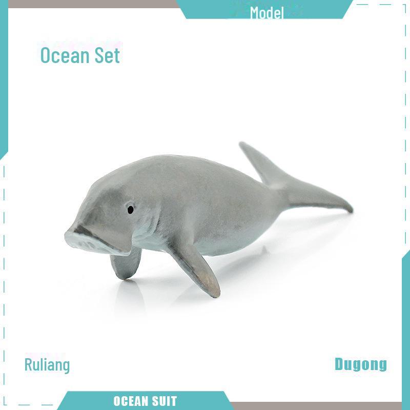 Набор моделей морских животных: Акула, черепаха, дельфин, кит, пингвин, краб и существа морского дна