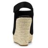 Allegra K Women's Wedge Sandals with Backstrap Platform Espadrilles, Black, Size 27.0cm